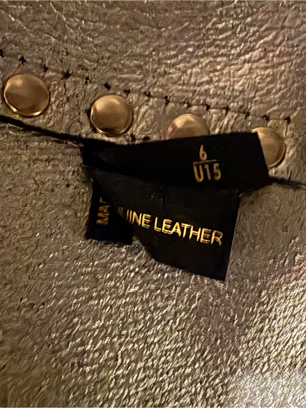 Rebecca Minkoff Black Leather Drawstring Bucket Bag with Gold Stud Detail - Picture 5 of 5
